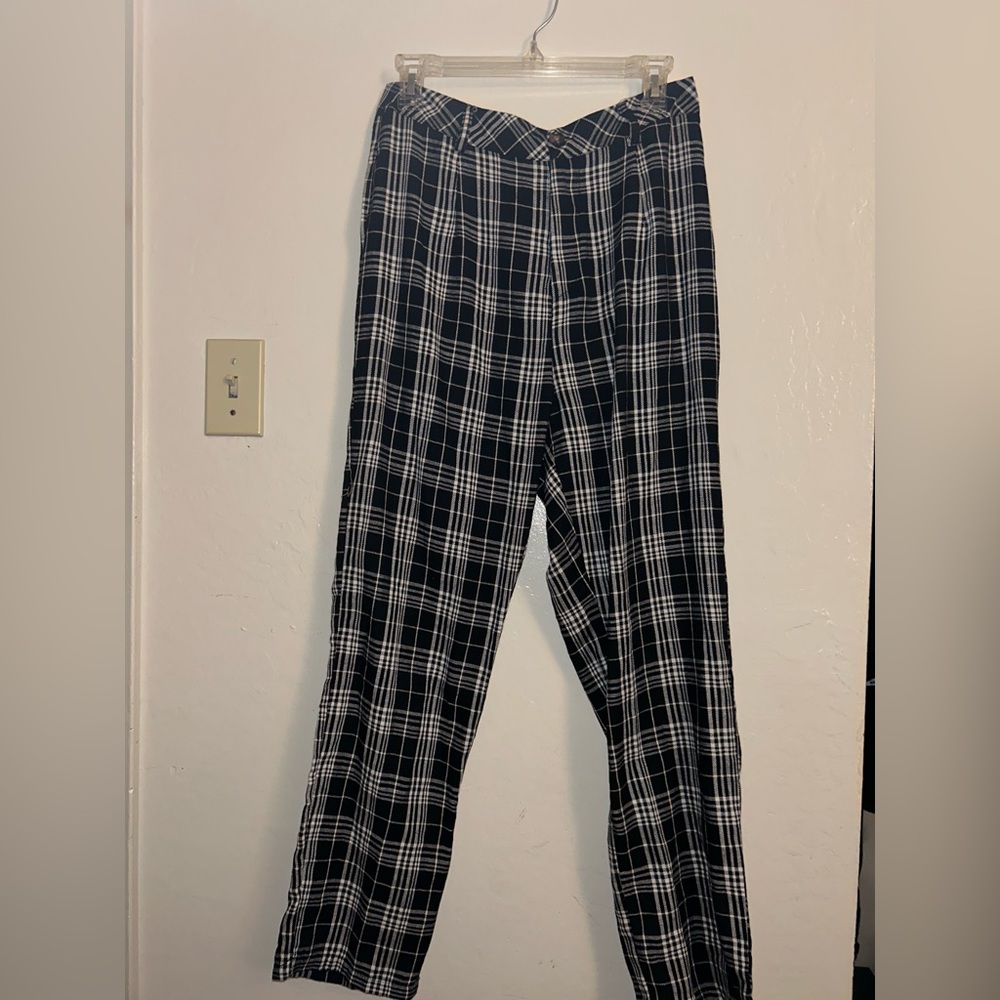 Black & White Plaid Pants